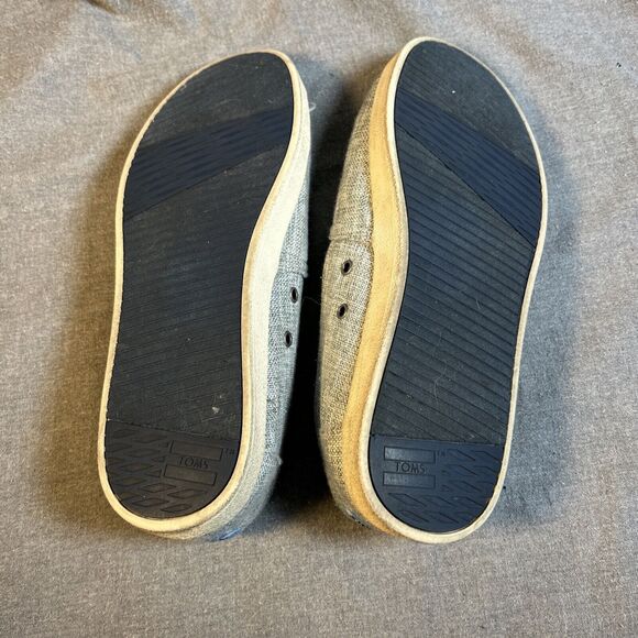 TOMS Gray Canvas Women's Classics Slip-On Shoes 9 W - Picture 4 of 8